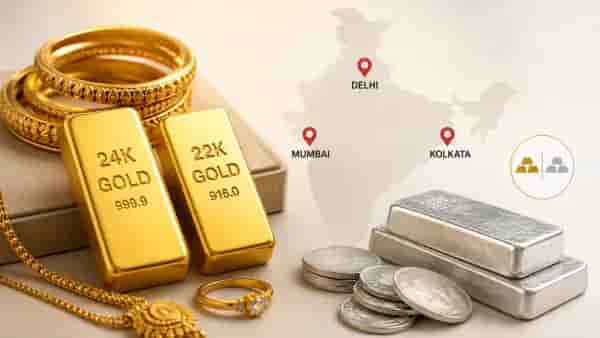 Today's gold and silver prices: 24K, 22K gold rates in major Indian cities