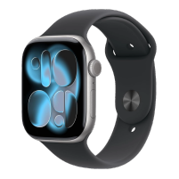 Apple Watch Series 11&nbsp;GPS&nbsp;46mm&nbsp;Space Grey Aluminium Case with Black Sport Band - M/L