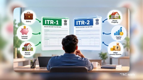 ITR 1 vs ITR 2-  Key Differences Explained for Easy Tax Filing