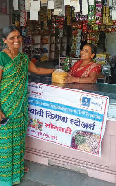 Swati at her grocery store established with support from the Bandhan Konnagar Targeting Hardcore Programme.