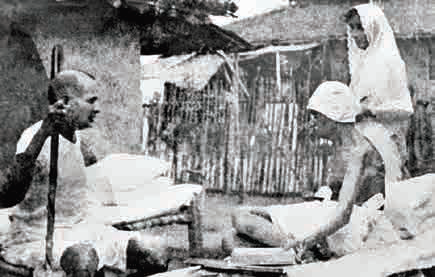 Jamnalal Bajaj with Mahatma Gandhi at Sevagram in 1941