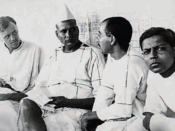 Jamnalal Bajaj with colleagues in Dhulia Jail during India's freedom struggle, 1932