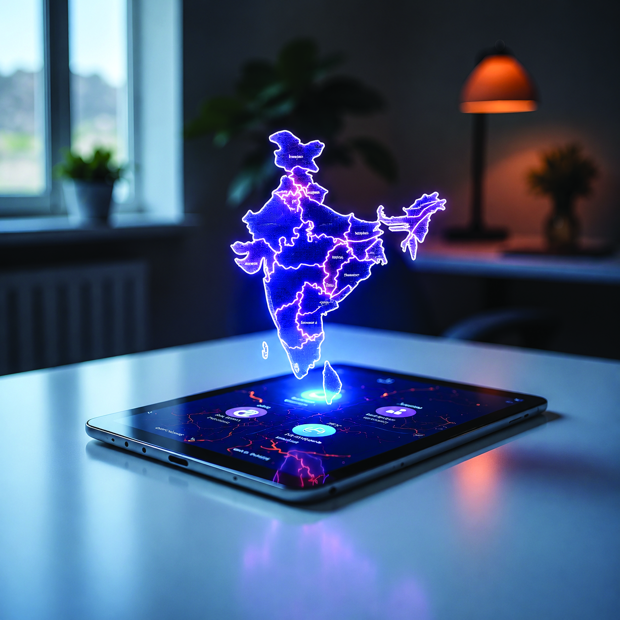 A holographic map of India's distribution reach.