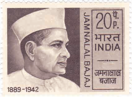 Commemorative postal stamp of Jamnalal Bajaj, 1889–1942