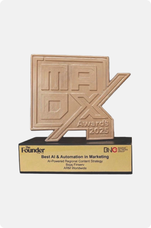 MadX Awards 2025 trophy for Best AI and Automation in Marketing