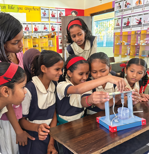 Schoolchildren at a community education programme